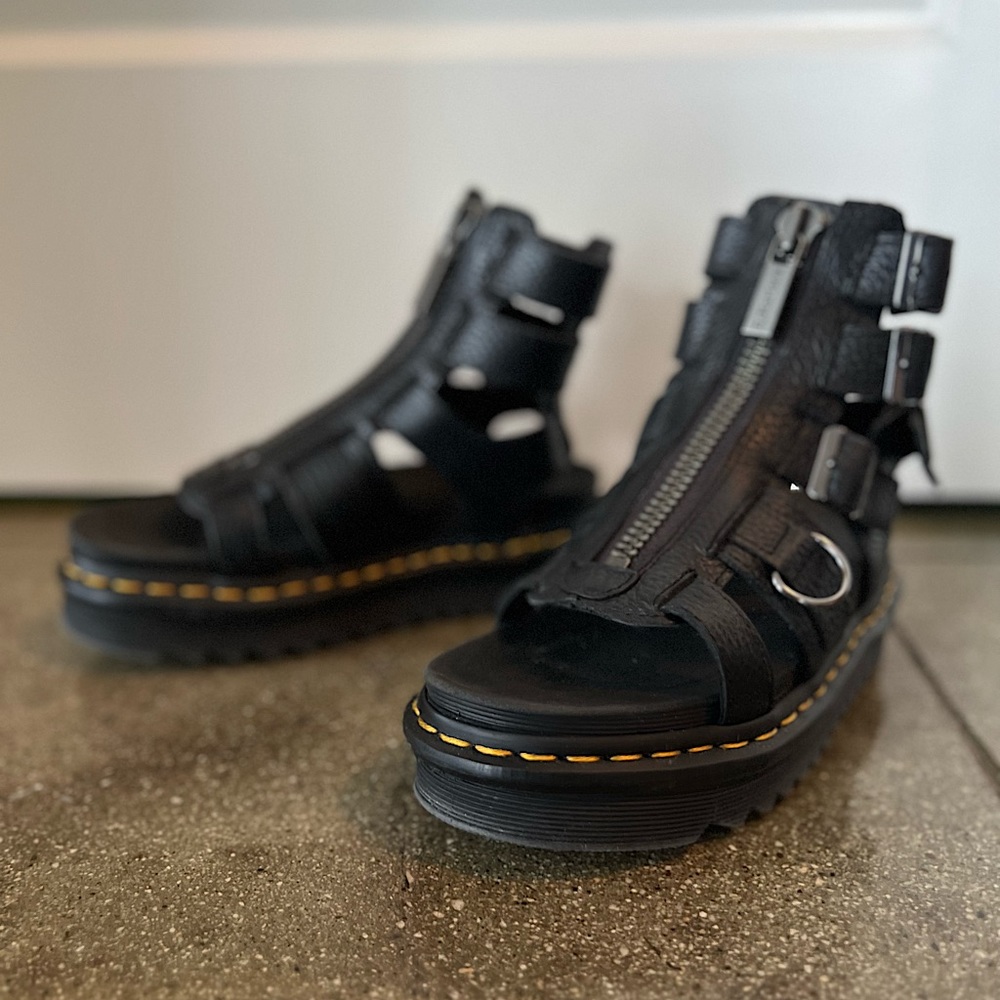 Dr. Martens Black Gladiator Sandals